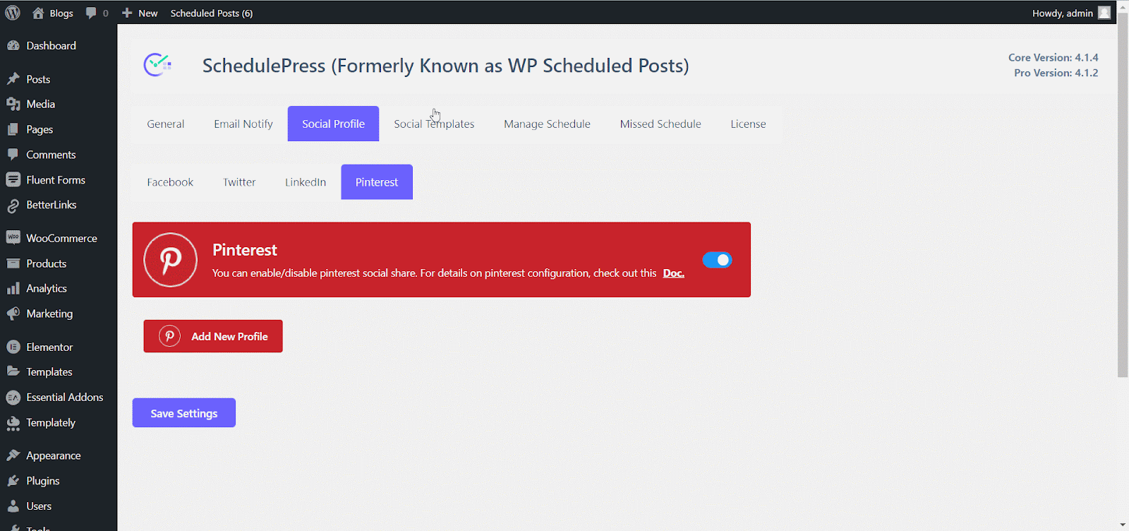WordPress posts on Pintererst