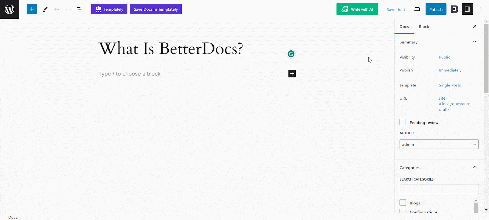 BetterDocs Write With AI BetterDocs Write With AI