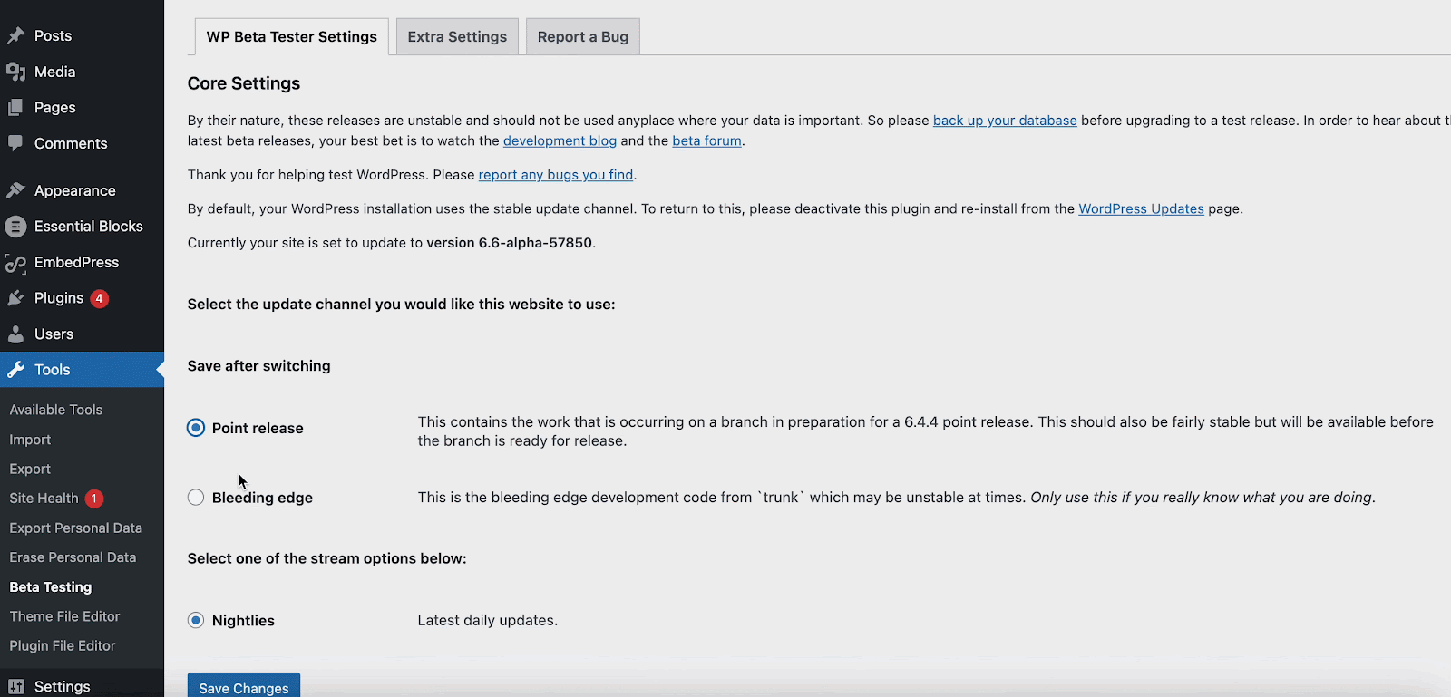 WordPress beta tester WordPress beta tester