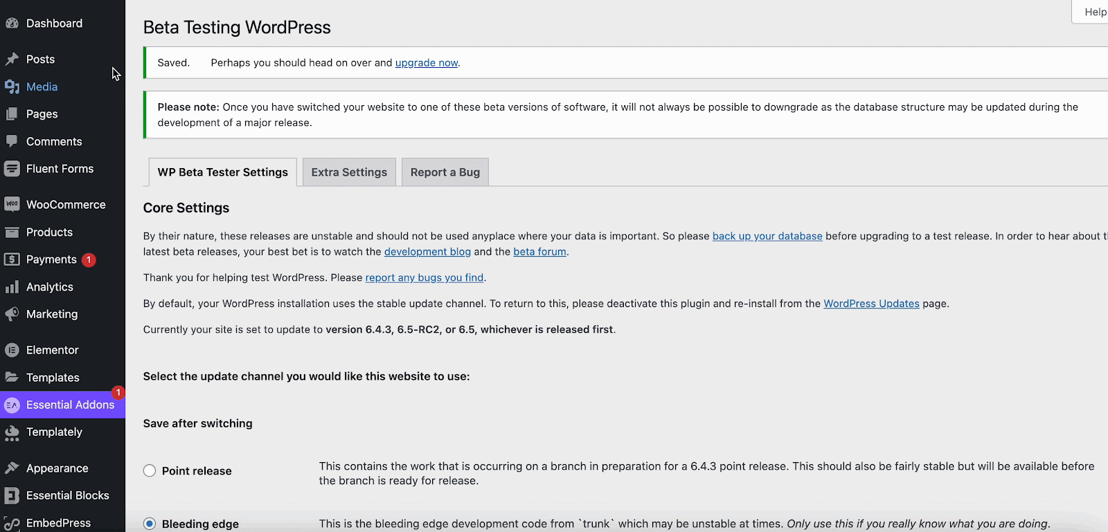 WordPress beta tester WordPress beta tester