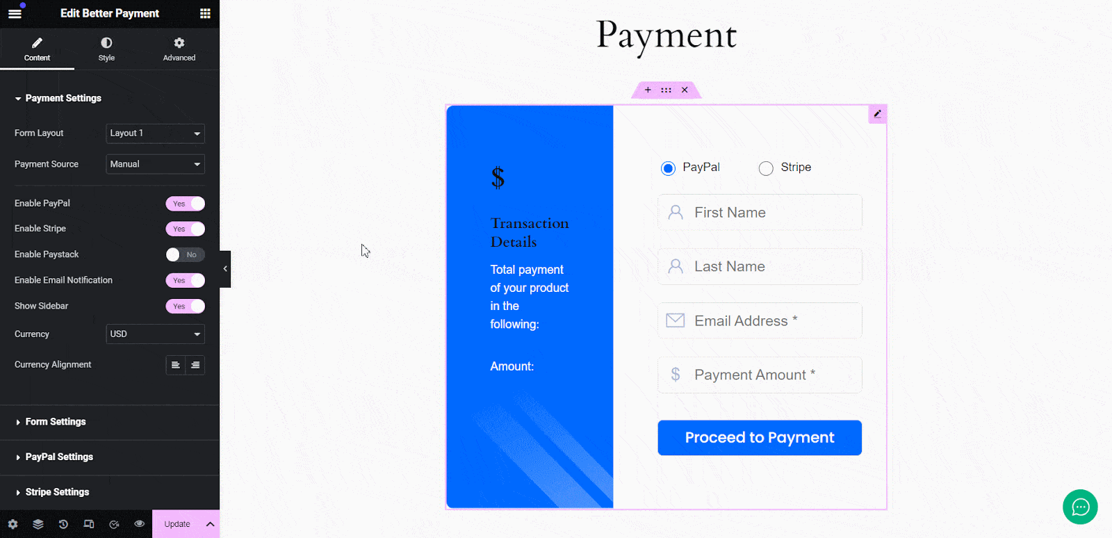 Update Form Layouts Update Form Layouts