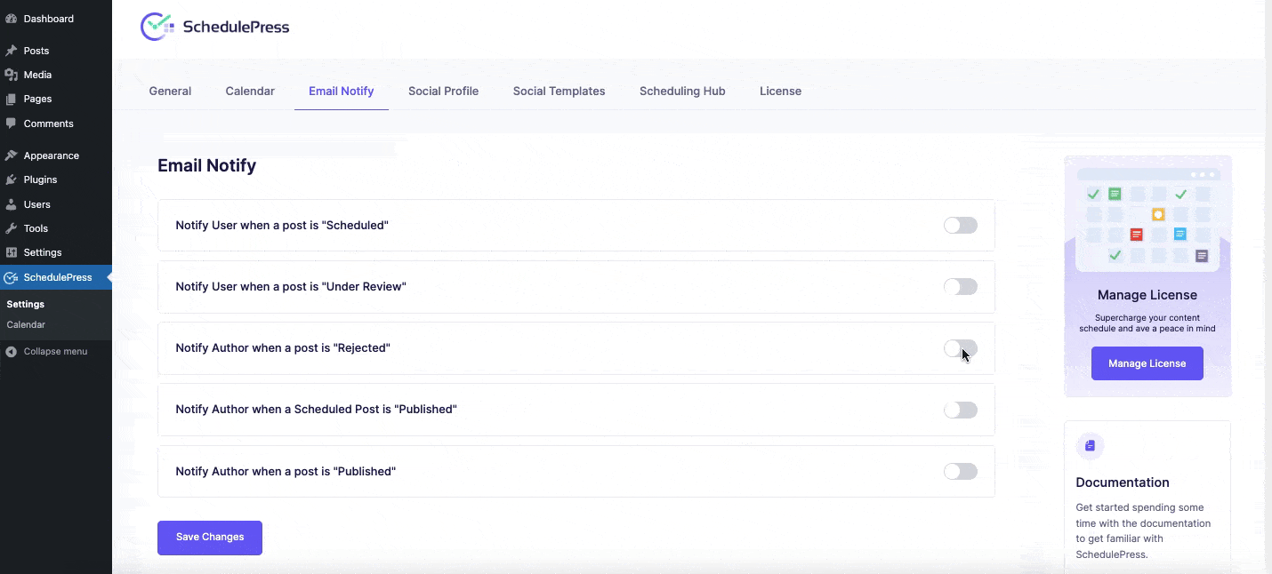 email notification with schedulepress email notification with schedulepress