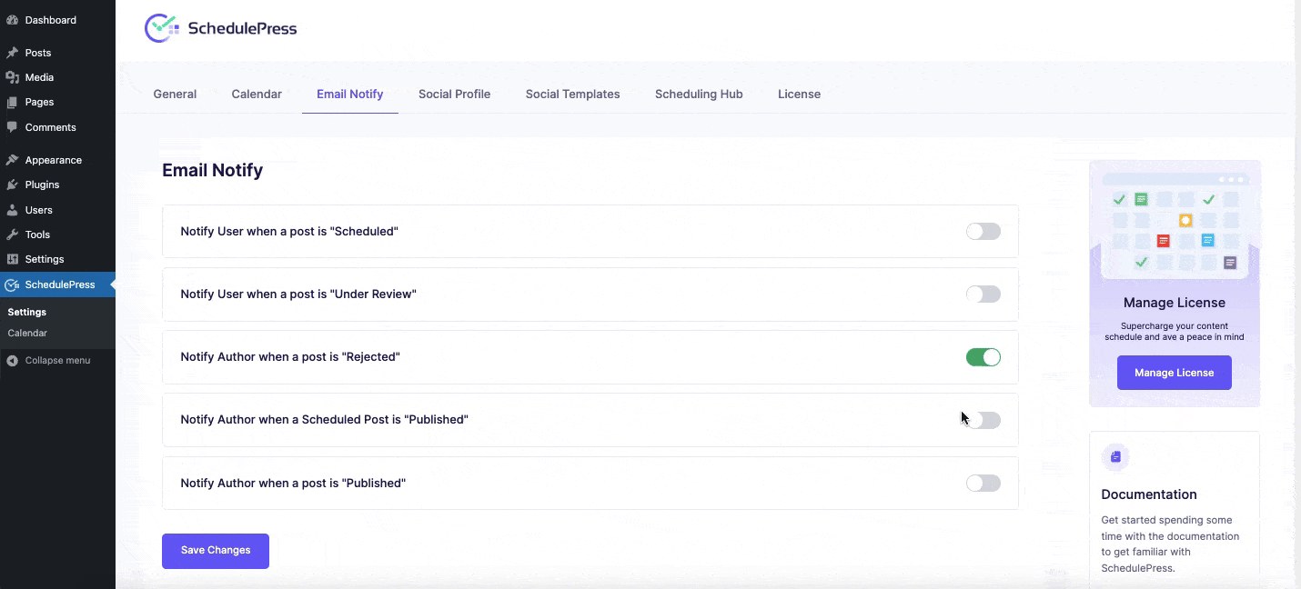 email notification with schedulepress email notification with schedulepress