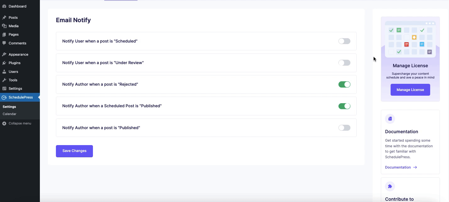 email notification with schedulepress email notification with schedulepress