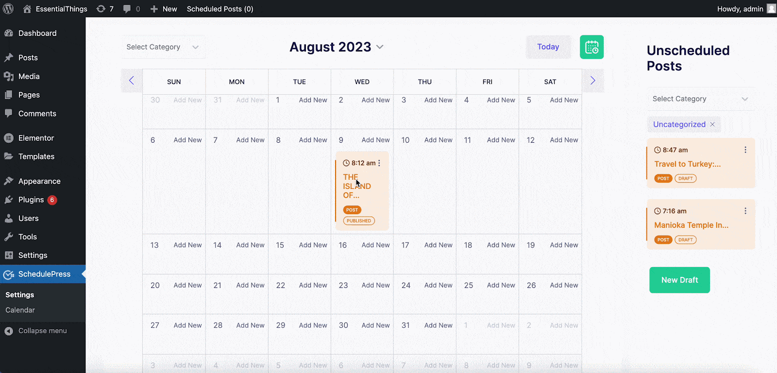 install and set up SchedulePress install and set up SchedulePress