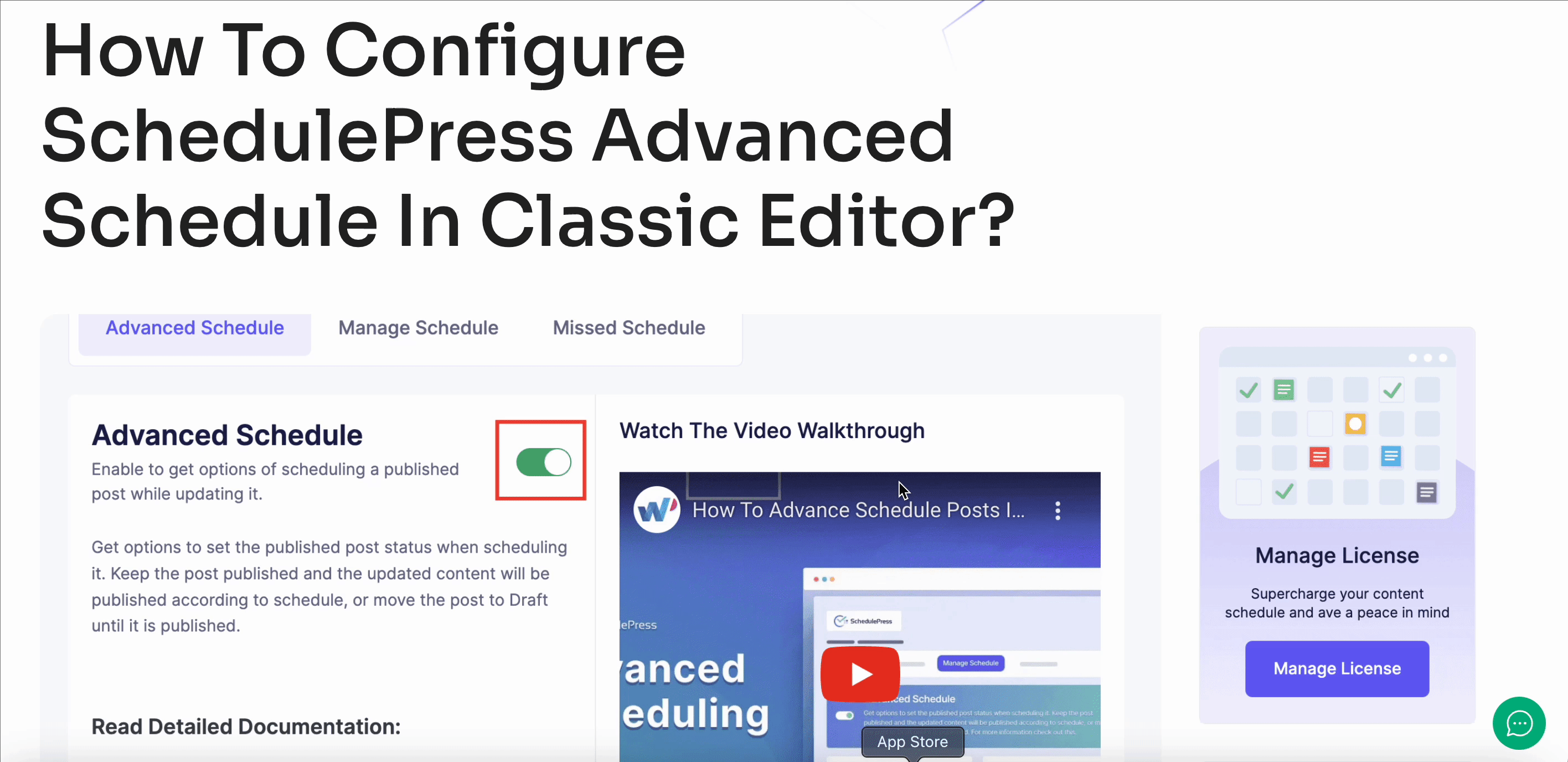Advanced Schedule How to Configure SchedulePress Advanced Schedule in Classic Editor? 1