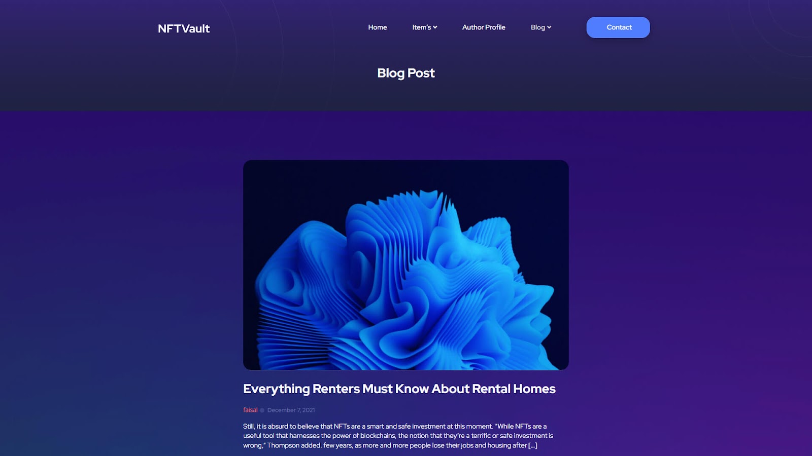WordPress NFT Website WordPress NFT Website