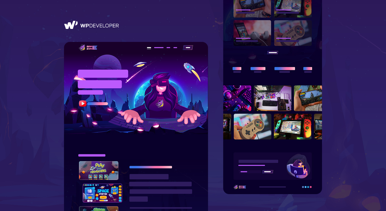 gaming website template Elementor gaming website template Elementor