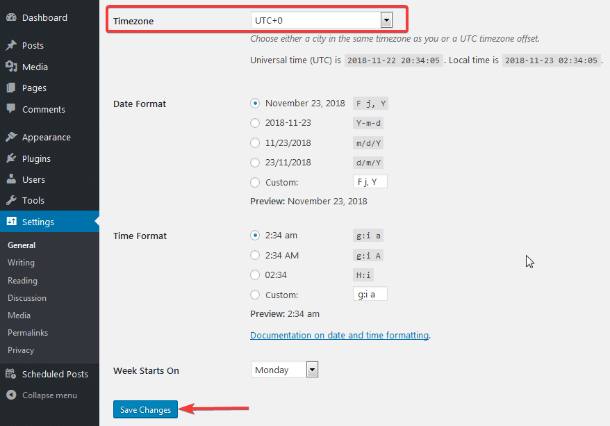 Date And Time Settings Date And Time Settings