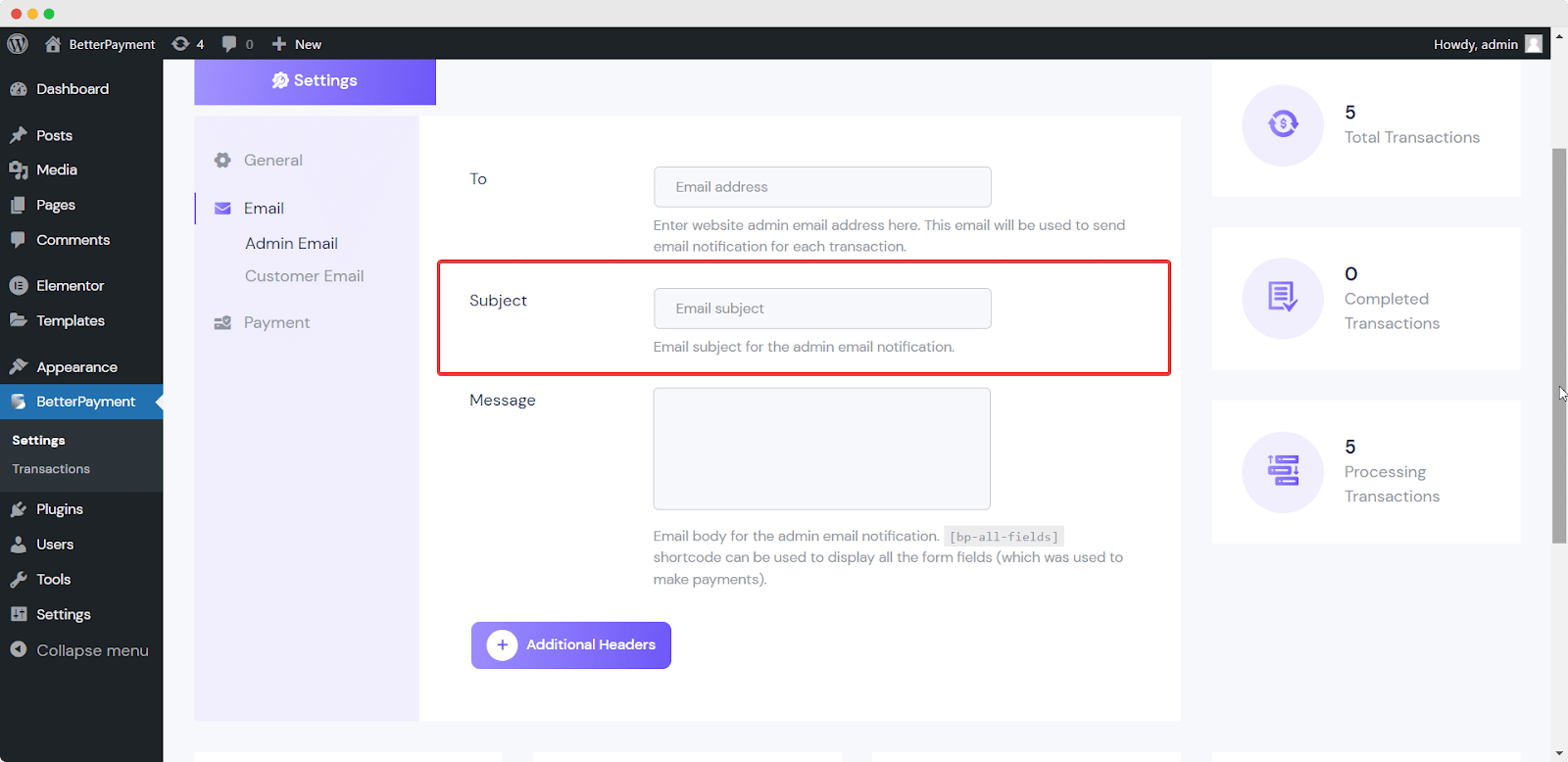 Set Up Admin Email Set Up Admin Email