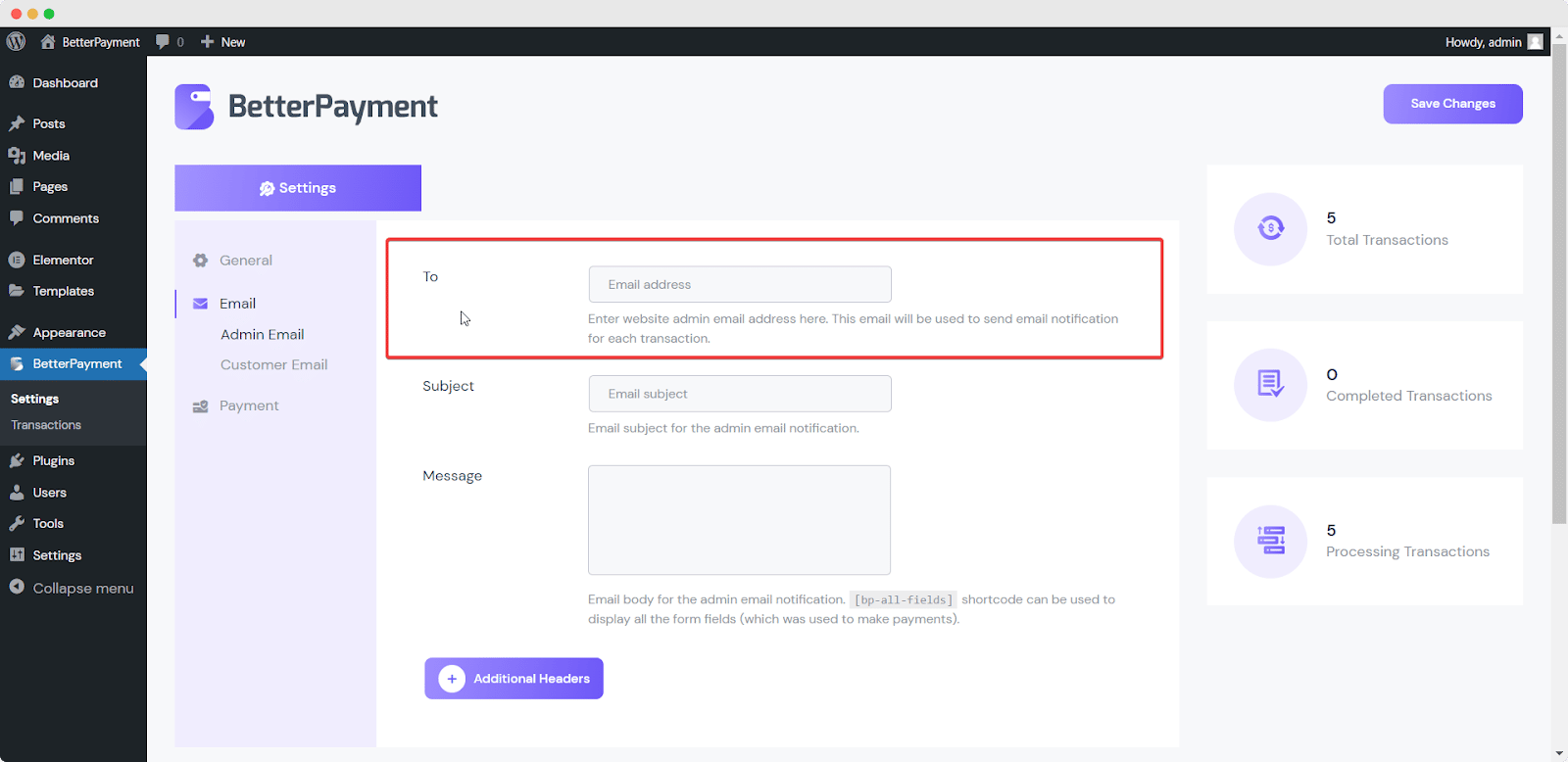Set Up Admin Email Set Up Admin Email
