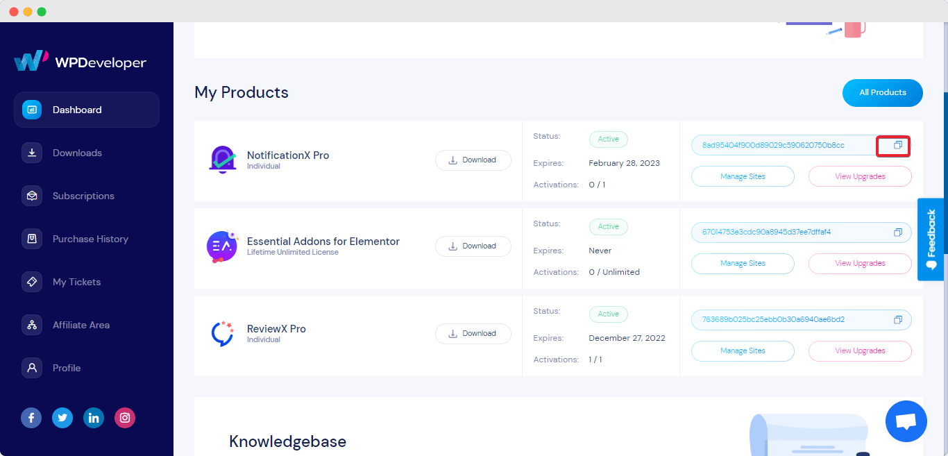 Product License Key Product License Key