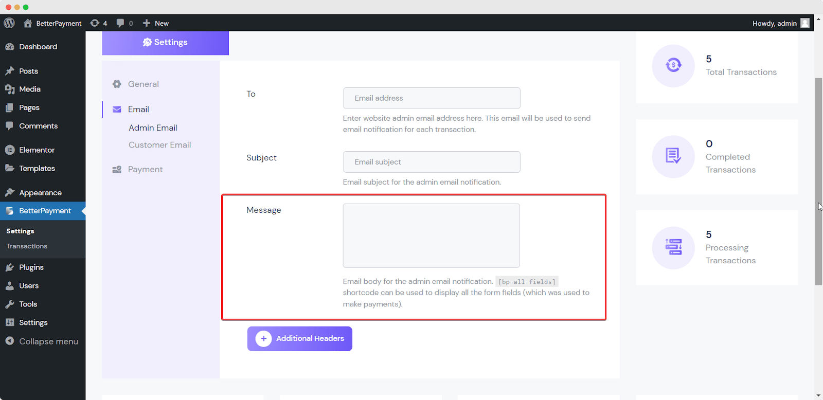 Set Up Admin Email Set Up Admin Email