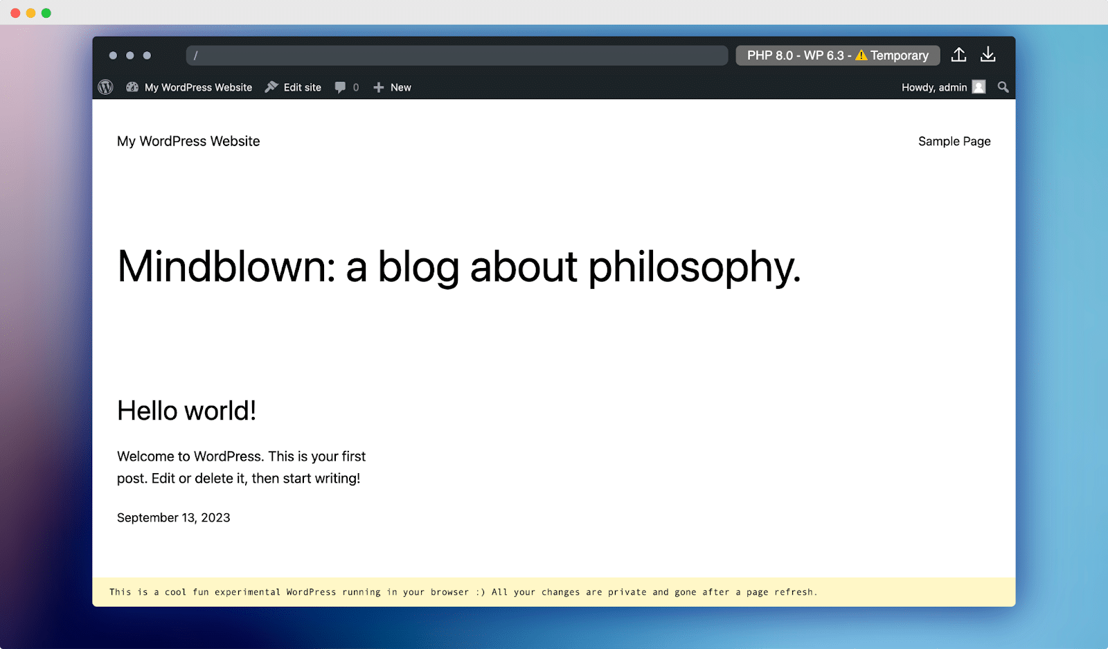 WordPress Playground WordPress Playground