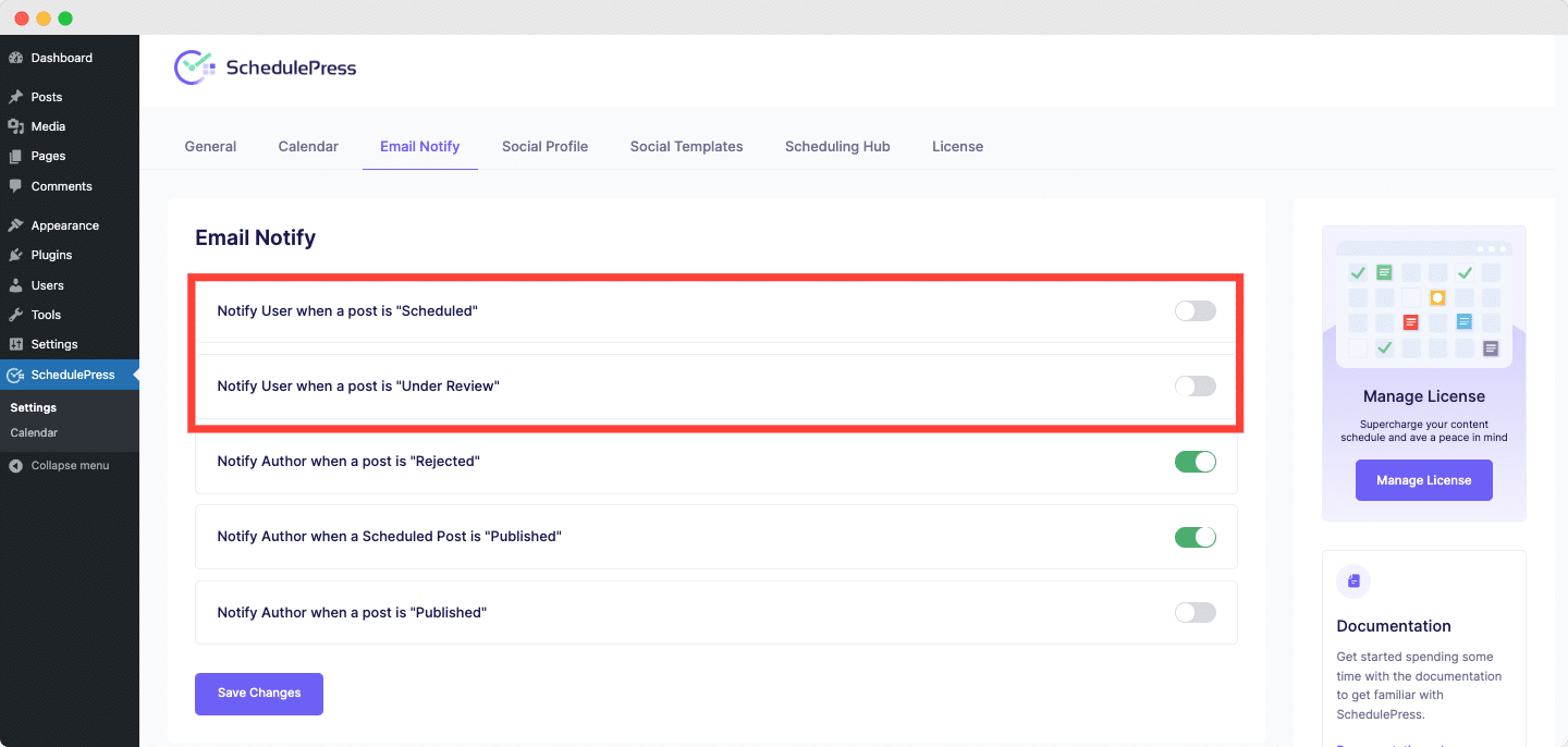 email notification with schedulepress email notification with schedulepress