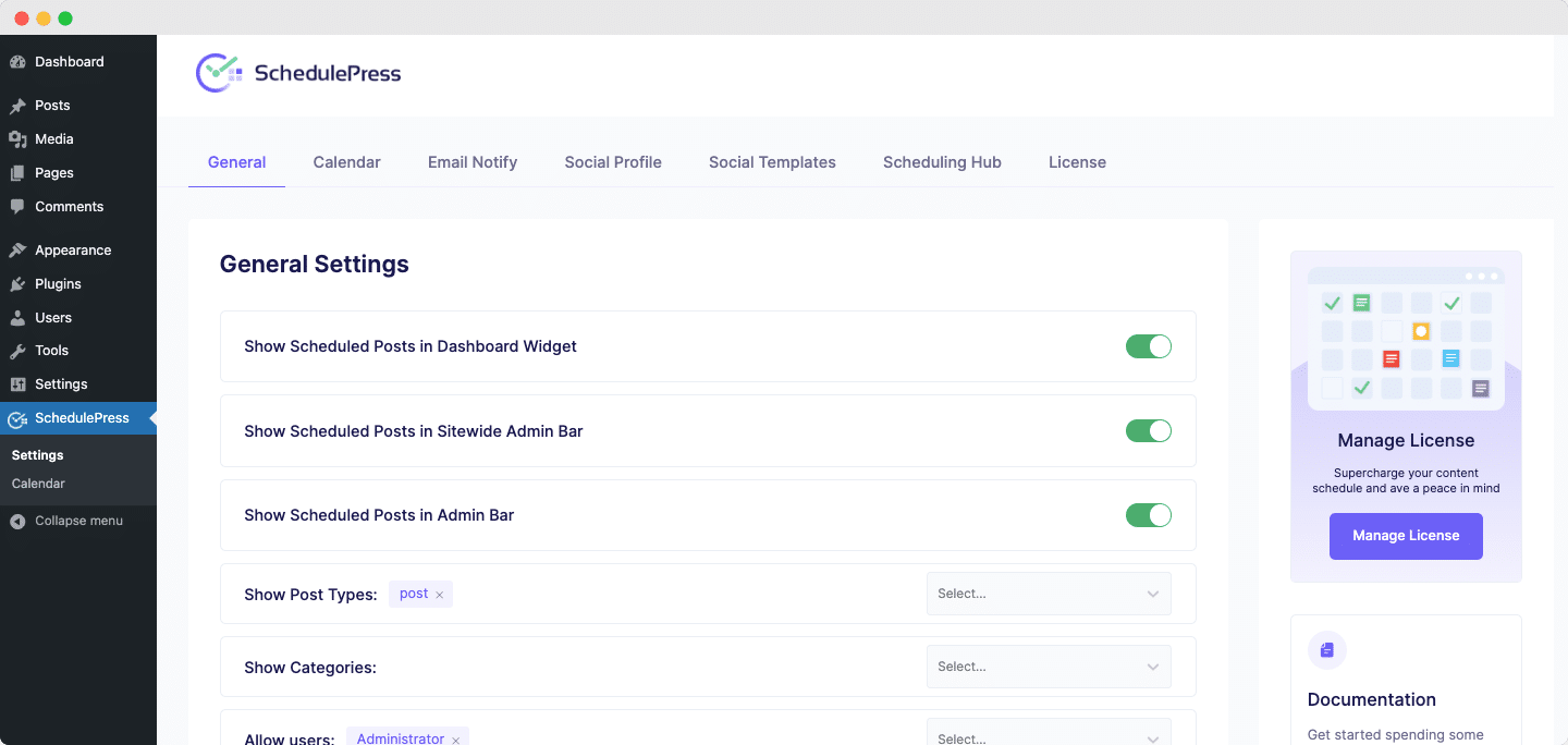 Default WordPress Schedule SchedulePress Default WordPress Schedule SchedulePress