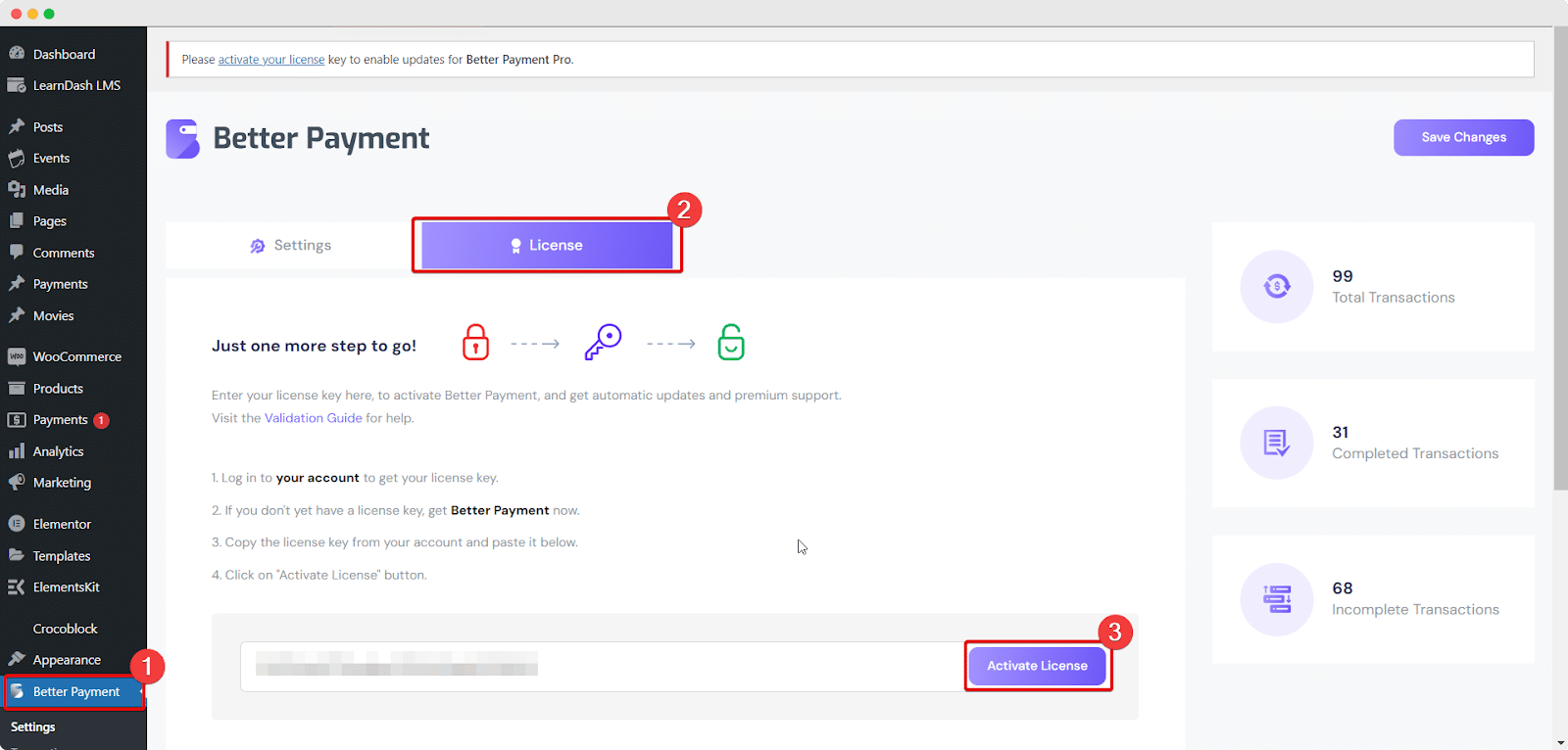 Activate Better Payment License Activate Better Payment License