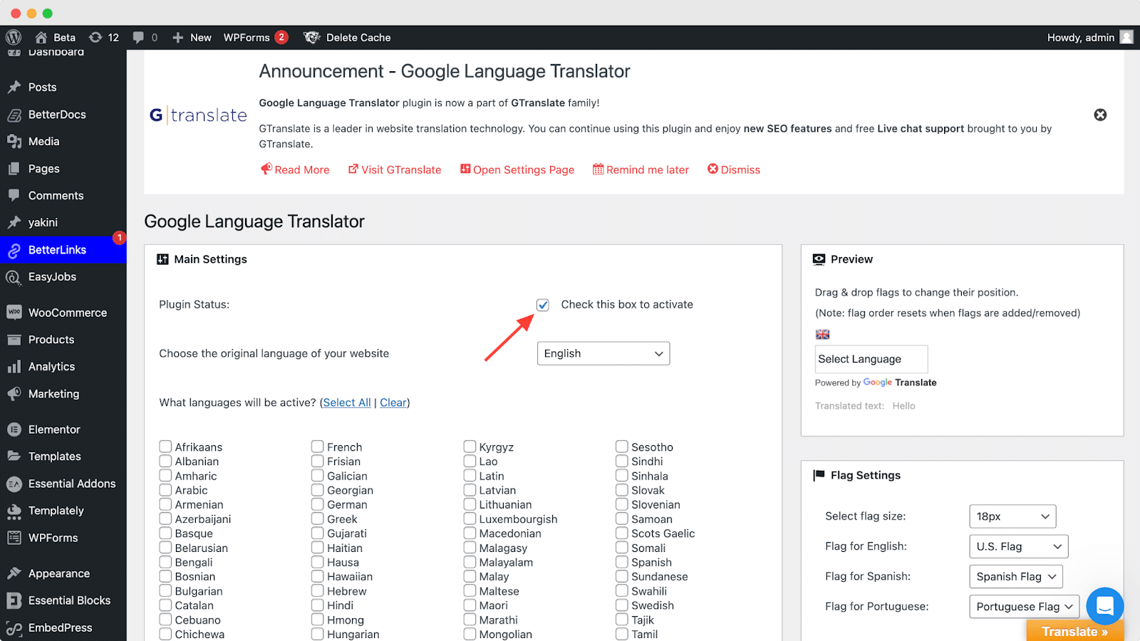 Google Translate To WordPress Google Translate To WordPress