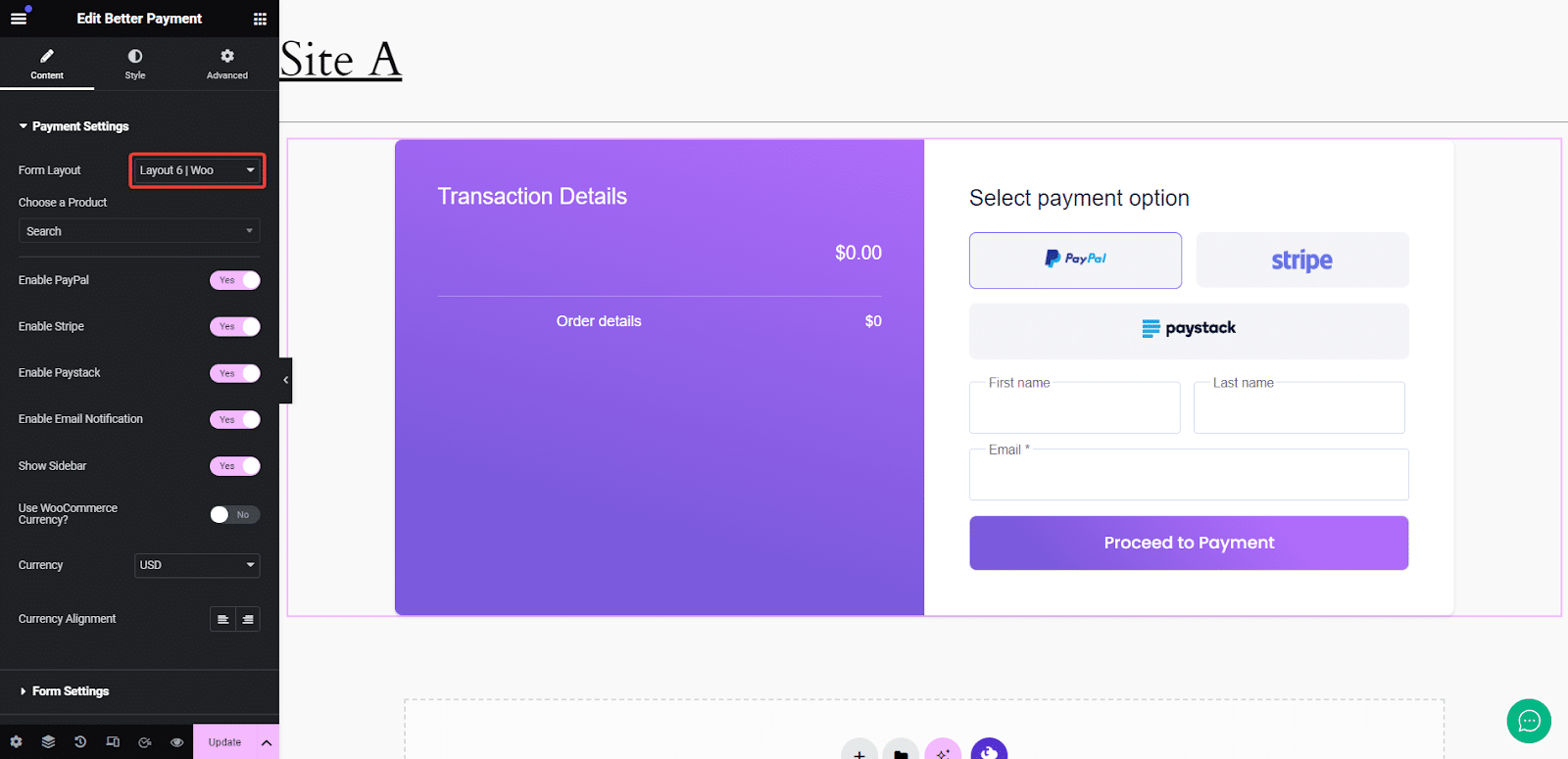 Update Form Layouts Update Form Layouts