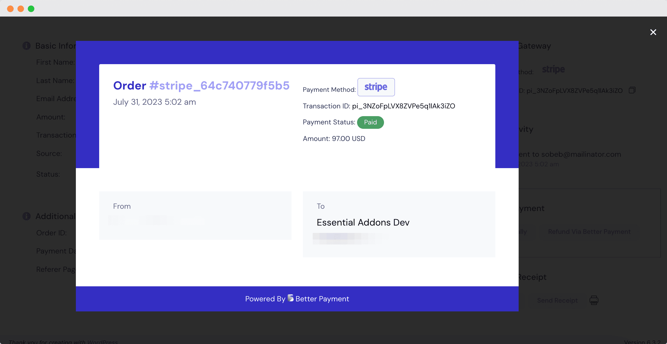 payment receipt in Better Payment payment receipt in Better Payment