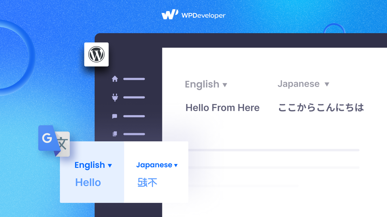 Google translate to WordPress